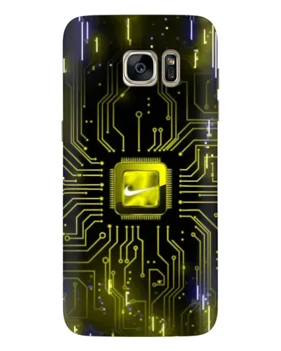 Чохол для Samsung Galaxy S7 Edge (G935) з картинкою «Nike — золота іскра»