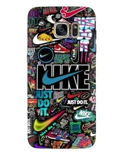 Чохол для Samsung Galaxy S7 Edge (G935) з картинкою «Яскравий колаж Nike»