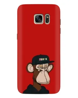 Чохол для Samsung Galaxy S7 Edge (G935) з картинкою «Bored Ape — червоний фон»