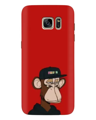 Чохол для Samsung Galaxy S7 Edge (G935) з картинкою «Bored Ape — червоний фон»