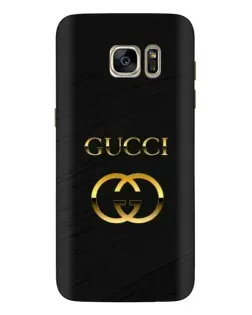 Чохол для Samsung Galaxy S7 Edge (G935) з картинкою «Золотий логотип Gucci»