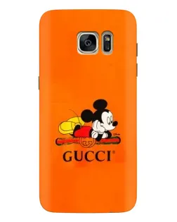 Чохол для Samsung Galaxy S7 Edge (G935) з картинкою «Міккі Маус Gucci — помаранч»