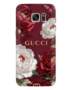 Чохол для Samsung Galaxy S7 Edge (G935) з картинкою «Gucci — бордові троянди»