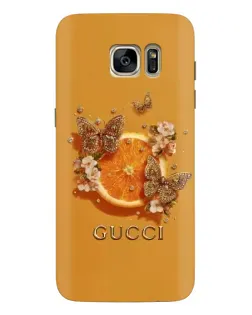 Чохол для Samsung Galaxy S7 Edge (G935) з картинкою «Gucci — золоті метелики»