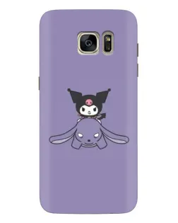 Чехол для Samsung Galaxy S7 Edge (G935) с картинкой «Kuromi на лиловом фоне»