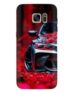 Чехол для Samsung Galaxy S7 Edge (G935) с картинкой «Спортивная BMW и цветы»