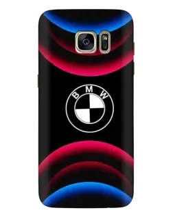 Чехол для Samsung Galaxy S7 Edge (G935) с картинкой «Логотип BMW и неоновые дуги»