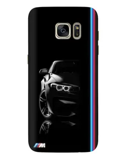Чехол для Samsung Galaxy S7 Edge (G935) с картинкой «Силуэт BMW в темноте»