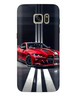 Чехол для Samsung Galaxy S7 Edge (G935) с картинкой «Красная BMW на дороге»
