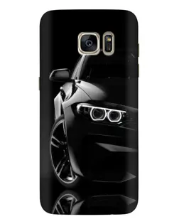 Чехол для Samsung Galaxy S7 Edge (G935) с картинкой «Черная BMW — профиль»