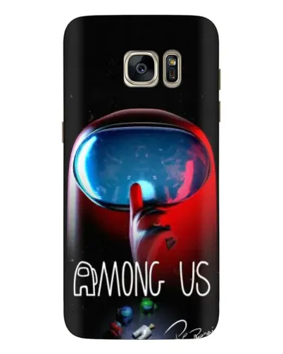 Чехол для Samsung Galaxy S7 Edge (G935) с картинкой «Красный импостер — макро»