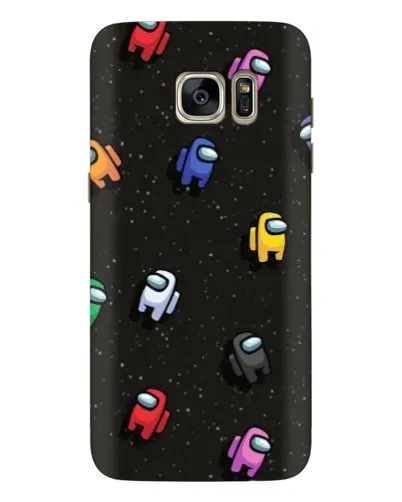 Чехол для Samsung Galaxy S7 Edge (G935) с картинкой «Космический паттерн Among Us»
