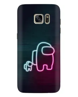 Чехол для Samsung Galaxy S7 Edge (G935) с картинкой «Among Us неон-арт»