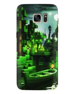 Чехол для Samsung Galaxy S7 Edge (G935) с картинкой «Minecraft лесной пейзаж»