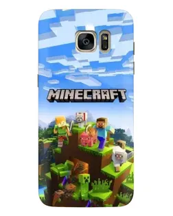 Чехол для Samsung Galaxy S7 Edge (G935) с картинкой «Minecraft классический мир»