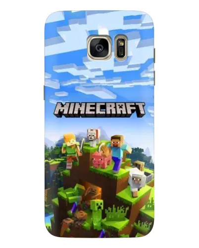 Чехол для Samsung Galaxy S7 Edge (G935) с картинкой «Minecraft классический мир»