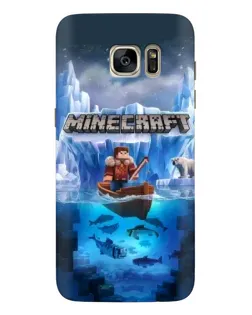 Чехол для Samsung Galaxy S7 Edge (G935) с картинкой «Minecraft ледяной мир»