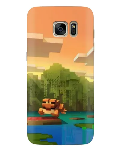 Чехол для Samsung Galaxy S7 Edge (G935) с картинкой «Майнкрафт закат солнца»