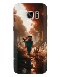 Чехол для Samsung Galaxy S7 Edge (G935) с картинкой «Стив в лесу»