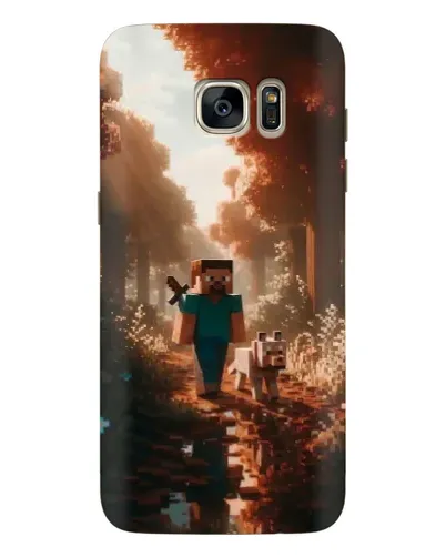 Чехол для Samsung Galaxy S7 Edge (G935) с картинкой «Стив в лесу»