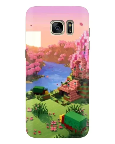 Чехол для Samsung Galaxy S7 Edge (G935) с картинкой «Розовое дерево Minecraft»