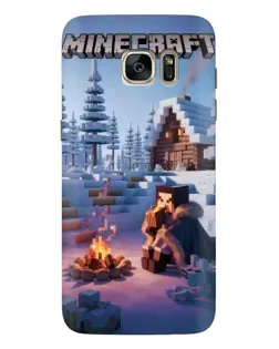 Чехол для Samsung Galaxy S7 Edge (G935) с картинкой «Зимний Minecraft»