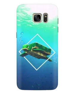 Чехол для Samsung Galaxy S7 Edge (G935) с картинкой «Черепаха Minecraft»