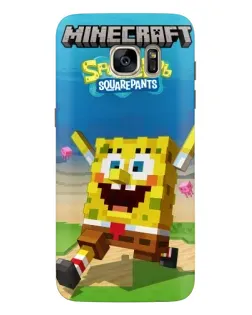 Чохол для Samsung Galaxy S7 Edge (G935) з картинкою «Губка Боб Minecraft»