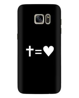 Чехол для Samsung Galaxy S7 Edge (G935) с картинкой «Крест и Сердце»