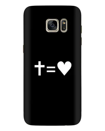 Чехол для Samsung Galaxy S7 Edge (G935) с картинкой «Крест и Сердце»