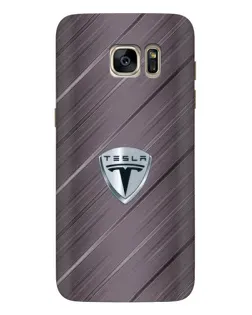 Чехол для Samsung Galaxy S7 Edge (G935) с картинкой «Металлическая текстура Tesla»
