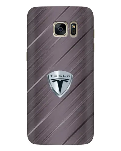 Чехол для Samsung Galaxy S7 Edge (G935) с картинкой «Металлическая текстура Tesla»