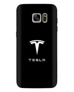 Чехол для Samsung Galaxy S7 Edge (G935) с картинкой «Tesla White Logo»