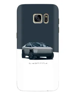 Чехол для Samsung Galaxy S7 Edge (G935) с картинкой «Серебристый Cybertruck Tesla»