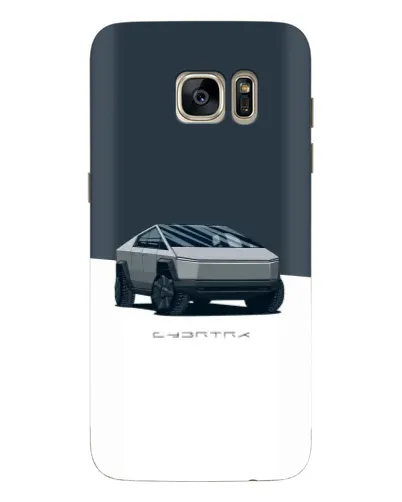 Чехол для Samsung Galaxy S7 Edge (G935) с картинкой «Серебристый Cybertruck Tesla»