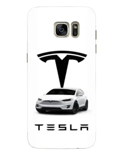 Чехол для Samsung Galaxy S7 Edge (G935) с картинкой «Tesla White Style»