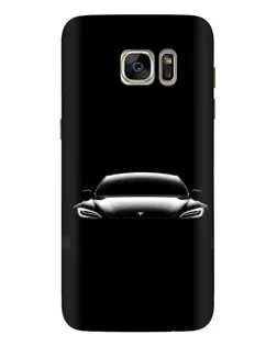 Чехол для Samsung Galaxy S7 Edge (G935) с картинкой «Фары Tesla Night»