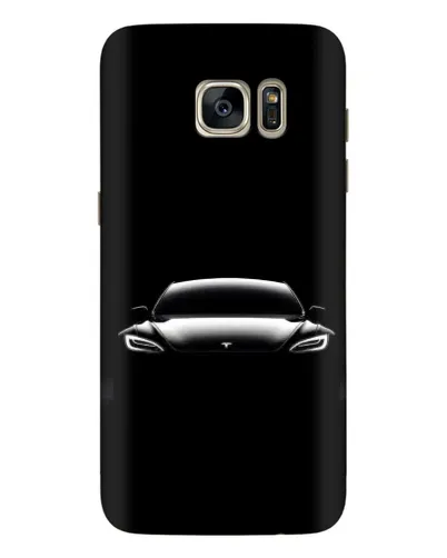 Чехол для Samsung Galaxy S7 Edge (G935) с картинкой «Фары Tesla Night»