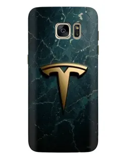 Чехол для Samsung Galaxy S7 Edge (G935) с картинкой «Мраморная Tesla Gold»