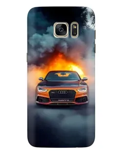 Чехол для Samsung Galaxy S7 Edge (G935) с картинкой «Audi в огненном дыму»