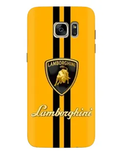 Чехол для Samsung Galaxy S7 Edge (G935) с картинкой «Lamborghini Stripe желтый»
