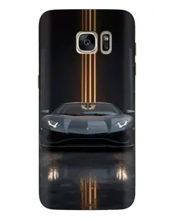 Чехол для Samsung Galaxy S7 Edge (G935) с картинкой «Lamborghini золотые линии»