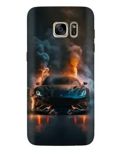 Чехол для Samsung Galaxy S7 Edge (G935) с картинкой «Lamborghini дымная эстетика»