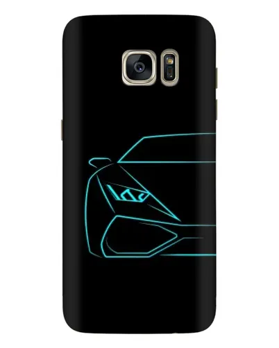 Чехол для Samsung Galaxy S7 Edge (G935) с картинкой «Голубой силуэт Lamborghini» Чехол для Samsung Galaxy S7 Edge (G935) с картинкой «Голубой силуэт Lamborghini»