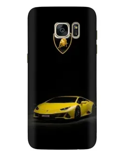 Чехол для Samsung Galaxy S7 Edge (G935) с картинкой «Lamborghini желтый акцент»