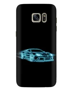 Чехол для Samsung Galaxy S7 Edge (G935) с картинкой «Неоновый контур Lamborghini»