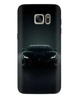 Чехол для Samsung Galaxy S7 Edge (G935) с картинкой «Черный Lamborghini Aventador»