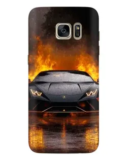 Чехол для Samsung Galaxy S7 Edge (G935) с картинкой «Lamborghini в огне»