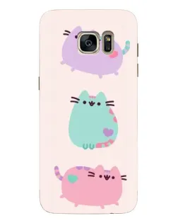Чехол для Samsung Galaxy S7 Edge (G935) с картинкой «Pusheen трио»