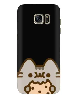Чехол для Samsung Galaxy S7 Edge (G935) с картинкой «Пушин на черном»